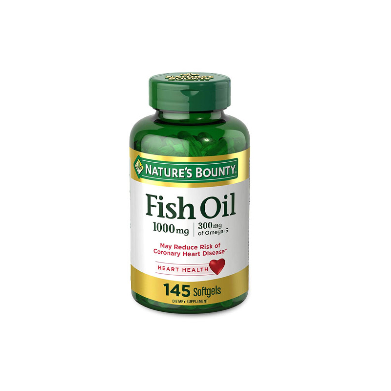 Nature's Bounty Fish Oil 1000mg, 300mg of Omega-3,-145 Softgels