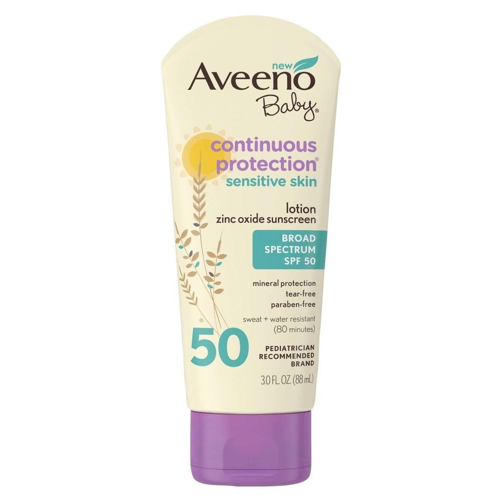 Aveeno Baby Continuous Protection SPF50 Zinc Oxide Sunscreen 207ml