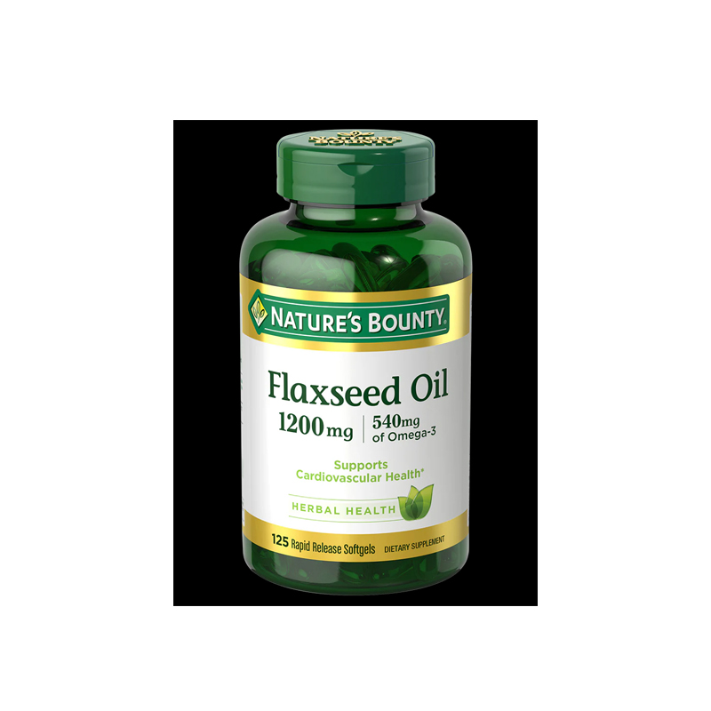 Nature's Bounty Flaxseed Oil 1200mg, 450mg of omega-3 -125Tab