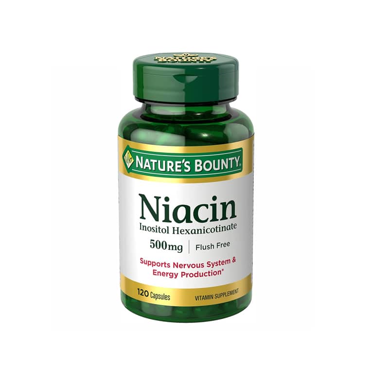 Nature's Bounty Niacin Flush-Free - 500 mg - 120 Capsules (USA)