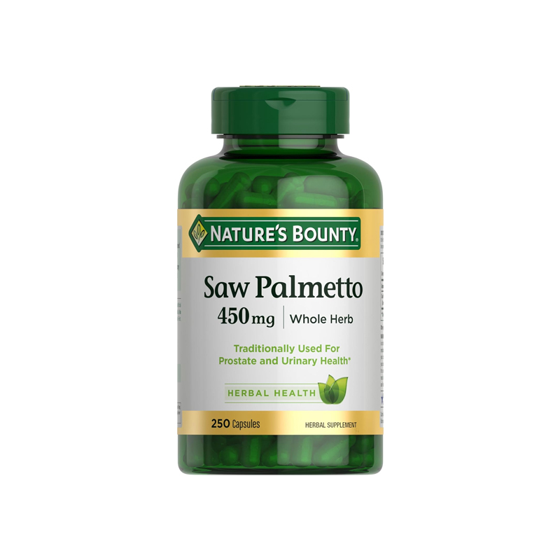 Nature's Bounty Saw Palmetto 450mg Whole Herb 250 Capsules