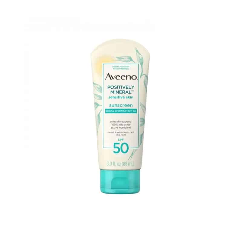 Aveeno Positively Mineral Sensitive Skin Sunscreen SPF 50 88ml